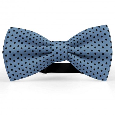 Papion albastru-pastel, buline mici