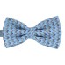 Papion bleu cu model abstract alb si negru 