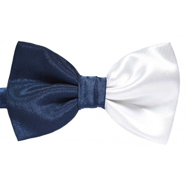 Papion bleumarin cu alb