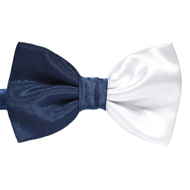 Papion bleumarin cu alb