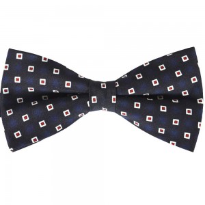 Papion bleumarin, patratele albe, rosii, clasic