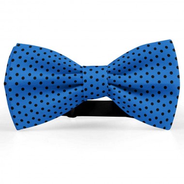 Papion albastru-denim, buline mici