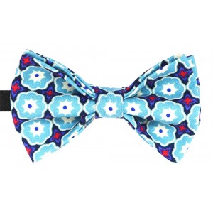 Papion multicolor cu model floral bleu 