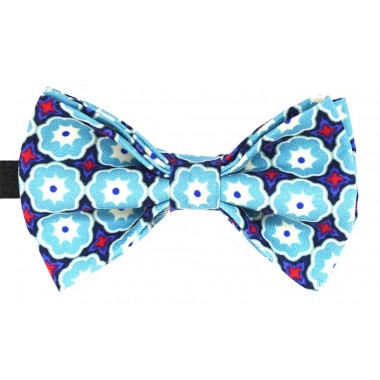 Papion multicolor cu model floral bleu 