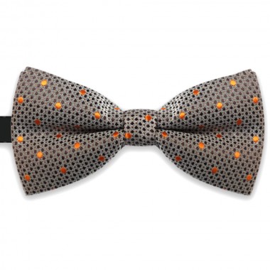 Papion gri, clasic, model Buline Vesele Portocalii Brodate
