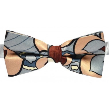 Papion gri cu model floral Colen 