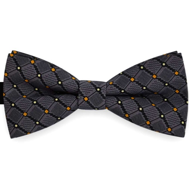 Papion barbati gri, clasic, imprimeu forme geometrice
