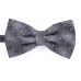 Papion gri cu model floral alb cu negru 