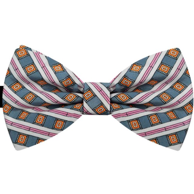 Papion gri, dungi roz, patratele portocalii, butterfly