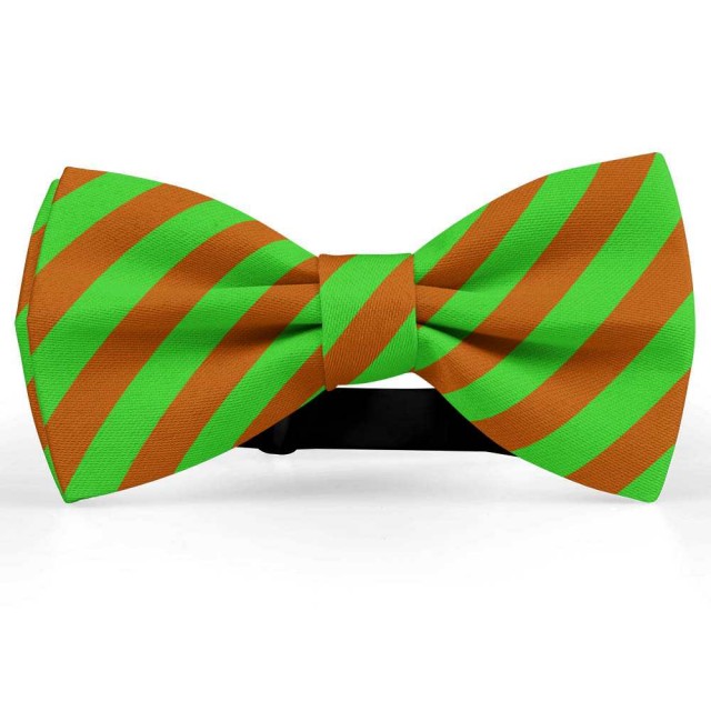 Papion bărbați, maro-arămiu, dungi oblice verde-măr