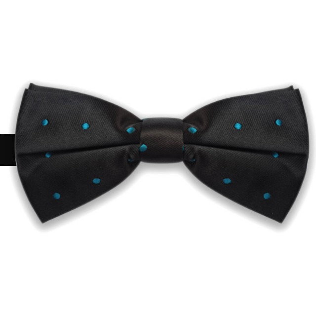 Papion negru, clasic, model Buline Vesele Brodate