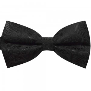 Papion negru cu model floral embosat 1594