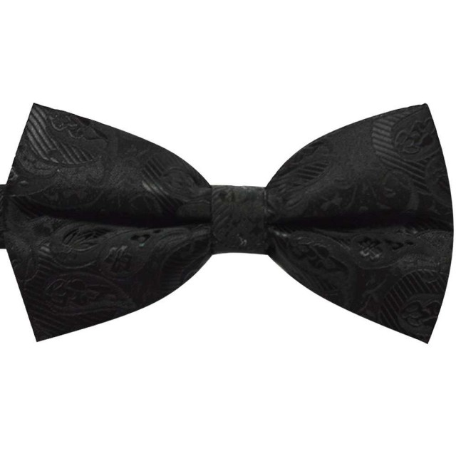 Papion negru cu model floral embosat 1594