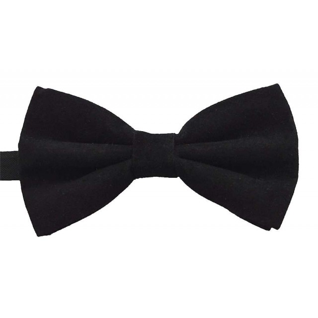Papion barbati negru uni usor catifelat model butterfly 1805