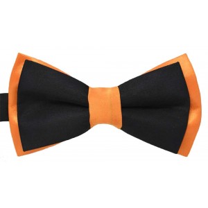 Papion dublu, bicolor, portocaliu cu negru 