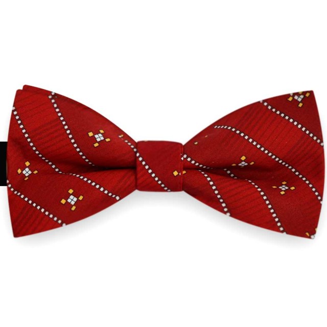 Papion barbati rosu bordo, clasic, motive traditionale