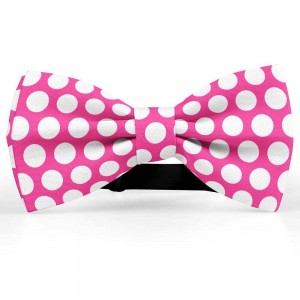 Papion roz fucsia, buline albe mari