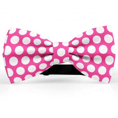 Papion roz fucsia, buline albe mari