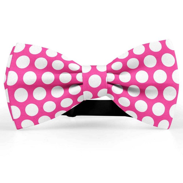 Papion roz fucsia, buline albe mari