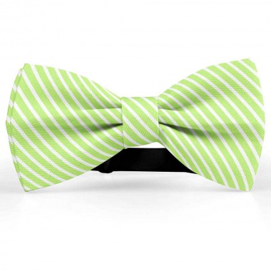 Papion butterfly, verde fistic, imprimeu dungi albe inguste