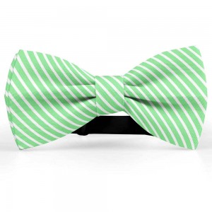 Papion butterfly, verde jad, imprimeu dungi albe inguste