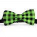 Papion pentru barbati, negru-verde-absint, model carouri