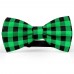 Papion barbati, negru-verde smarald, model carouri