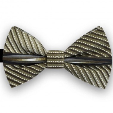 Papion barbati, verde militar, imprimeu zig zag