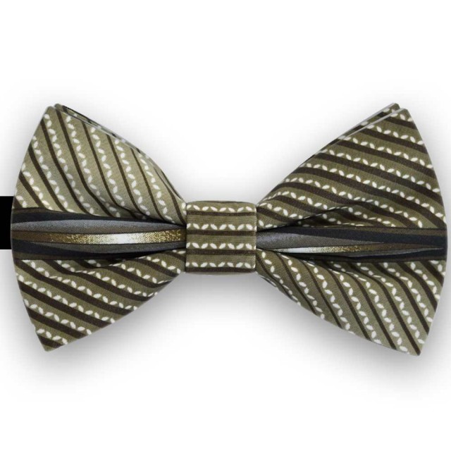 Papion barbati, verde militar, imprimeu zig zag