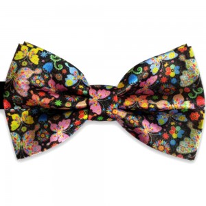  .Papion colorat, model "Flori si Fluturi"