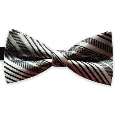 Papion barbati, clasic, alb, cu dungi negre