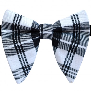 Papion amplu, model French Charm, elegant, alb-negru
