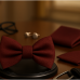 Papion burgundy texturat bărbați – elegant, pentru evenimente formale