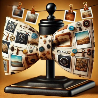 Papion Bărbați „Clipă Instant” – Tematică Polaroid Retro