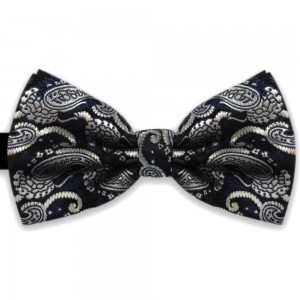  Papion negru, model gri silver-bleumarin Elegant Trend