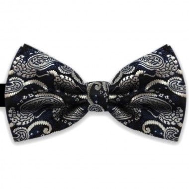  Papion negru, model gri silver-bleumarin Elegant Trend