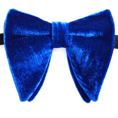  Papion amplu, model Velvet Spell, elegant, catifea albastra