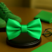 Papion copii verde menta – elegant, satin mătase