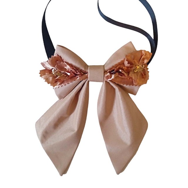 Papion gama imperial, bej champagne paietat, model Teodora