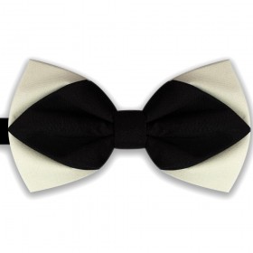 Papion diamant, butterfly, bicolor, alb ivoire-negru