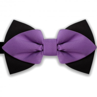 Papion diamant, butterfly, bicolor, negru-mov liliac