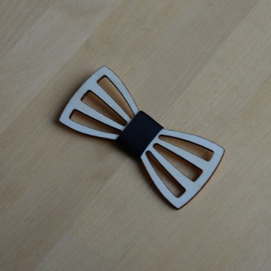 Papion de lemn, personalizat, model Butterfly