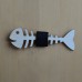 Papion de lemn, personalizat, model Fishbone