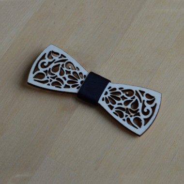 Papion de lemn, personalizat, model Design Oriental