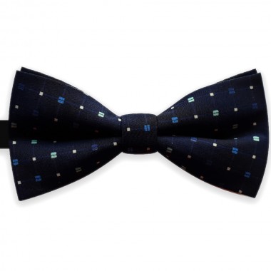 Papion bleumarin, elegant, model "Geometrie in spatiu"