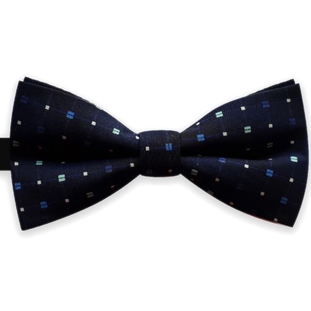 Papion bleumarin, elegant, model "Geometrie in spatiu"