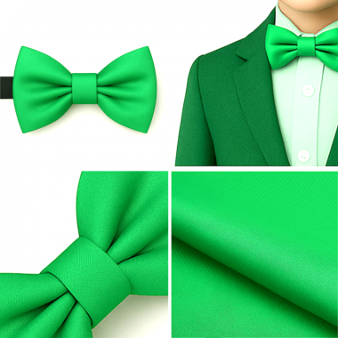 Papion copii verde menta – elegant, satin mătase