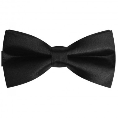 Papion copii negru lucios, clasic, elegant