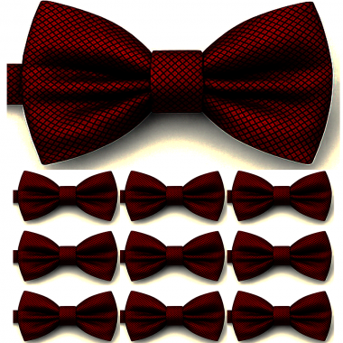 Set 10 papioane bărbați roșu burgundy închis – model elegant pre-legat