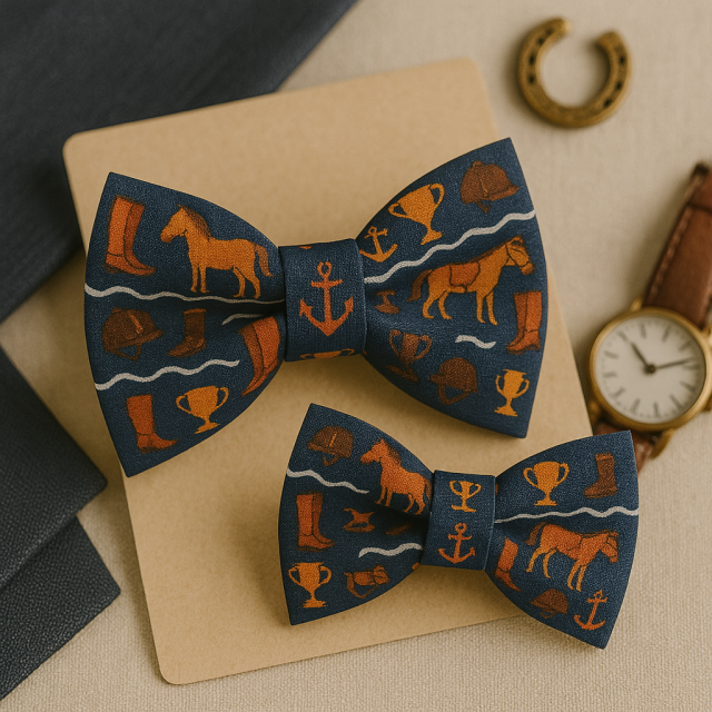 Set papioane tată-fiu „Equestrian Style” – pasiune pentru cai și rafinament clasic